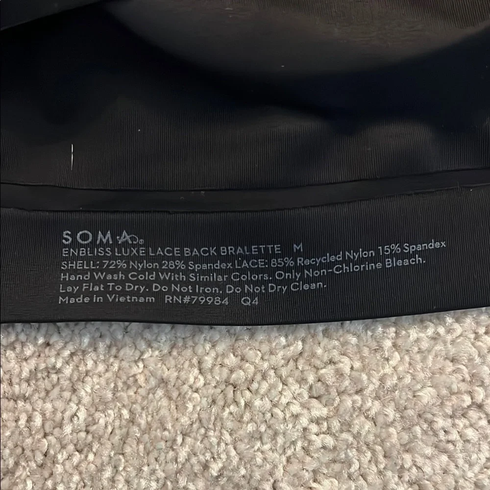 Soma Enbliss Luxe Lace Black Bralette - Picture 2 of 3